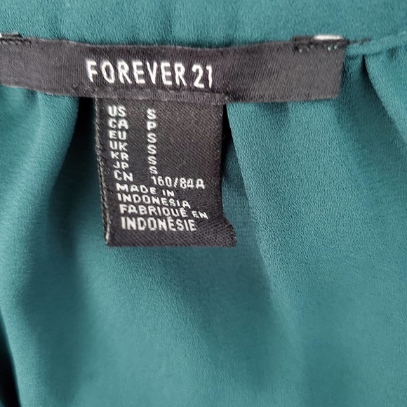 Forever 21 Long Sleeve Green Shirt Size S - Picture 4 of 4
